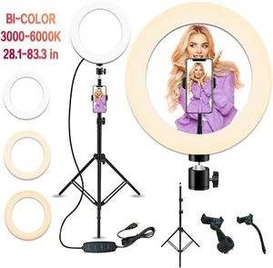 10'' Selfie Ring Light with 28.1'' to 83.8'' Extendable Tripod Stand,Peteme Led - Picture 1 of 5