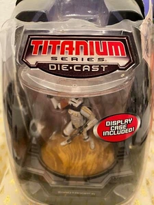 Star Wars Titanium Series Die-Cast (Die Cast) SandTrooper with Display Case - Picture 1 of 9