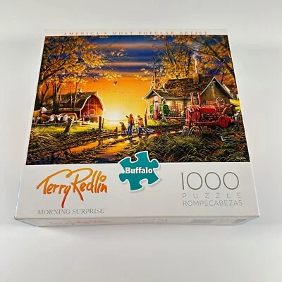 Rompecabezas Terry Redlin 100 piezas Morning Surprise marca Buffalo Foto 1 de 4