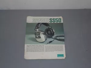 Original Sansui SS-50 Headphones Sales Brochure - Picture 1 of 2