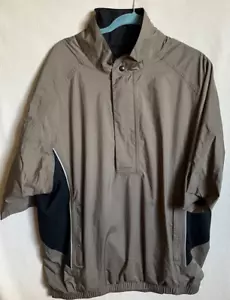 NUEVO CON ETIQUETAS Dryjoy by Footjoy Camisa de Lluvia Tostada Manga Corta, Grande - Imagen 1 de 9