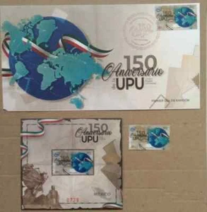 Mexico 150 Years Of The UPU First Day Cover,Stamp,Leaflet & SS 2024-ZZIAA - Picture 1 of 10