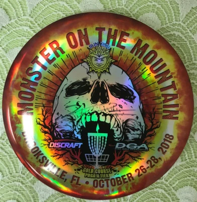 Paul McBeth Autographed Full Foil Discraft Buzzz ESP Monster on the Mountian 175 - Image 1 of 2