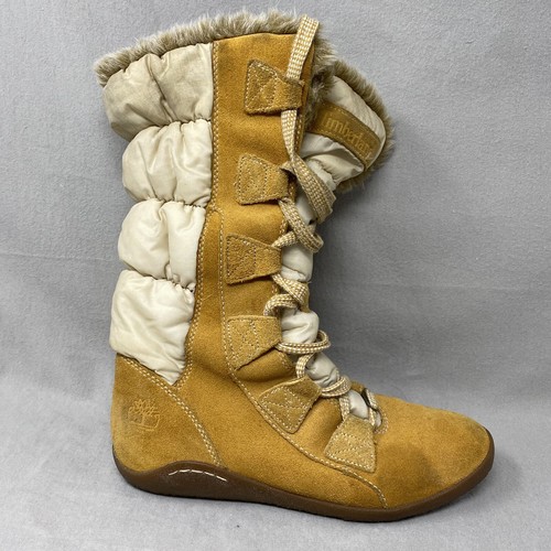 Stivali invernali Timberland da donna taglia 6 5 M Parkin 19638 scamosciati marroni con lacci