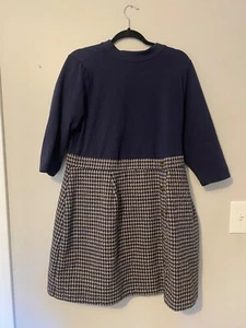 New With Tags Modcloth in Poise Twofer Navy Tweed Pocketed Shift Dress Size 1X - Picture 1 of 4