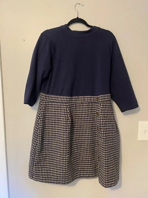 New With Tags Modcloth in Poise Twofer Navy Tweed Pocketed Shift Dress Size 1X - Image 1 of 4