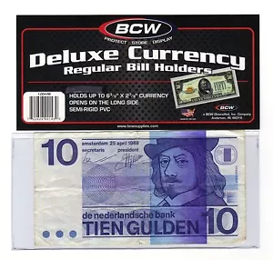 *50 TITULARES DE MANGAS DE MONEDA DE LUJO - BILLETES REGULARES*Lote O6* - Imagen 1 de 1