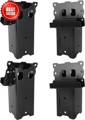4x4 Compound Angle Platform Brackets Set Deer Stand Hunting Blind Deck Black - Image 1 of 4