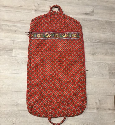 Винтажная висячая сумка для одежды Vera Bradley вилла красные бриллианты цветочный узор б/у в отличном состоянии - Изображение 1 из 4