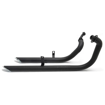 For Yamaha Virago V Star XV250 XV125 Long Shorts Staggered Exhaust Pipe Silencer - Image 1 of 4