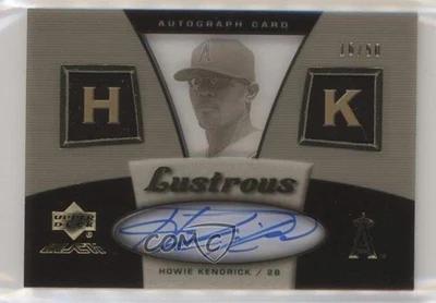 Upper Deck Black Lustrous Auto 2007/50 Howie Kendrick #LUS-KE automático Foto 1 de 2