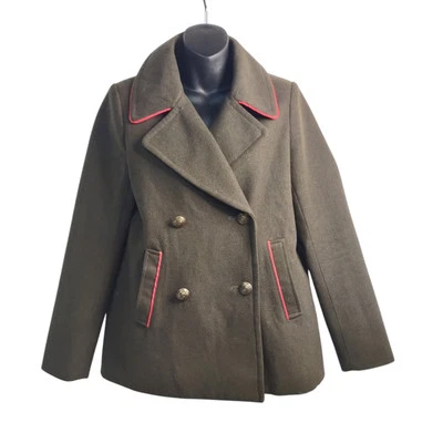 Chaquetón Express para mujer verde/rojo con pipa doble pecho talla pequeña/P Foto 1 de 4