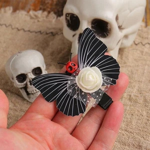 Gothic Skeleton Butterfly Hair Clip Ghost Women Headwear Hair Accessories - Picture 1 of 8