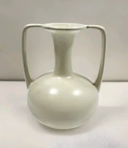 Jarrón de cerámica Catalina firmado temprano con doble mango hecho en EE. UU. (tiene reparación) - Imagen 1 de 7