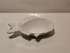 Piatto ciotola pesce vintage Sushi Fud Pie ceramica flounder 7,25" - Foto 1 di 8