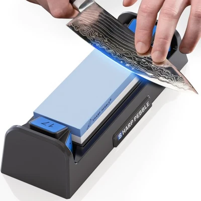 Knife Sharpening Stone Kit 1000/6000 Grit with Angle Guides 15-22 Degrees - Image 1 of 4