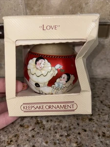 "Love" Hallmark Ornament bulb,  vintage 1984 - new in box Clown Meme #317 - Picture 1 of 8