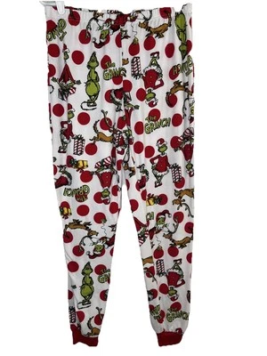 Grinch Pajama Pants Soft Knit Womens Small  Christmas Polyester Blend Target - Image 1 of 4