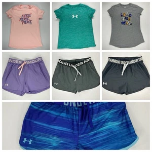 Under Armour Girls Shirts & Shorts / Outfits Lot - Size Youth Large - Picture 1 of 9