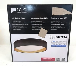 Eglo Orme 20 in. W 1-Light Black/Gold LED Flush Mount 204724A - Picture 1 of 2