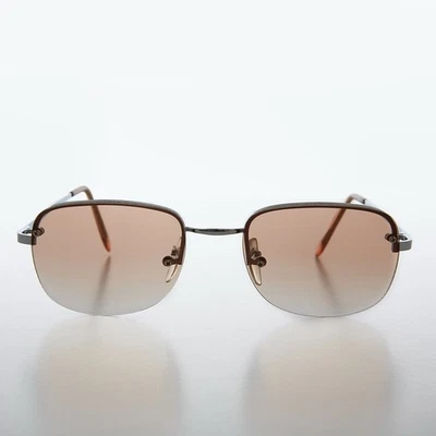Braune Rahmenlosen 90s Vintage Sonnenbrille - Juni - Bild 1 von 3