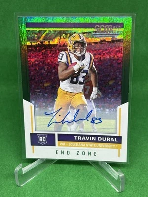 Travin Dural 2017 Score #368 End Zone /6 auto autograph LSU Tigers Saints RARE - Image 1 of 2