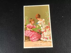 CHROMO CARD VALLET MINOT FASHION IN 1848 ERA 1880 90 - Picture 1 of 2