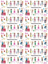 barbie wrapping paper