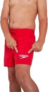 RED SPEEDO BOYS CLASSIC SWIM SHORTS SWIMMING TRUNKS HOLIDAY S,M,L DRAWSTRING - Picture 1 of 5