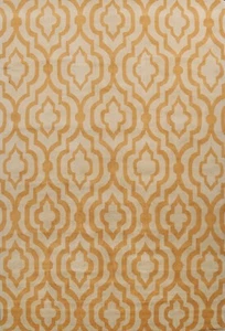 Trellis Modern Oriental Area Rug Orange/ Ivory Hand-tufted Wool Carpet 10x13 ft - Picture 1 of 11