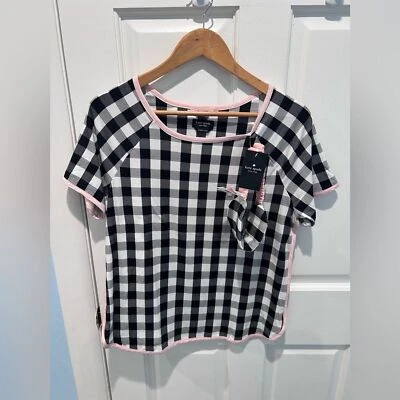 全新 Kate Spade 短袖 Pj 套装上衣和面膜 — 第 1/4 张图片