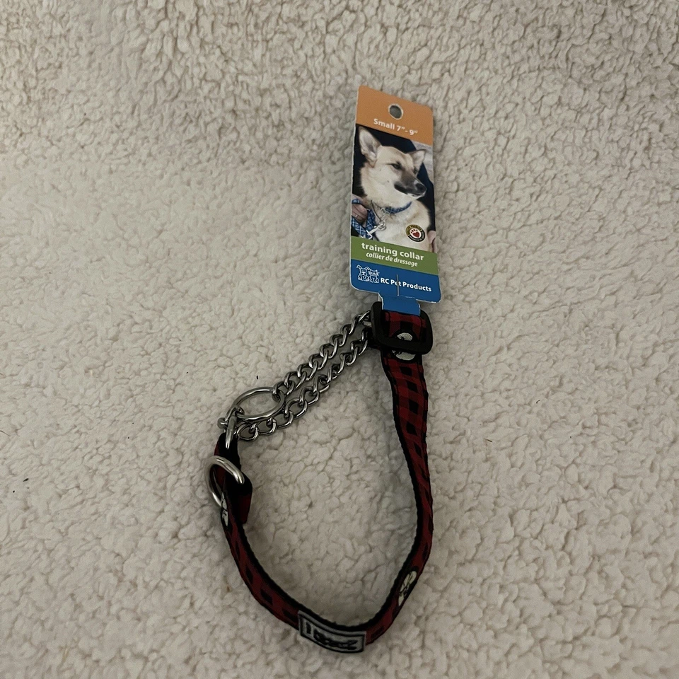 RC Pet Products Training Collar Small 7”-9” Lumberjack Plaid Red Black NWT - Image 1 of 4