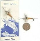 Vintage Jerry's Stick Worm Fly Rod Flies Fishing Lure Trout Bass Bluegill Tackle