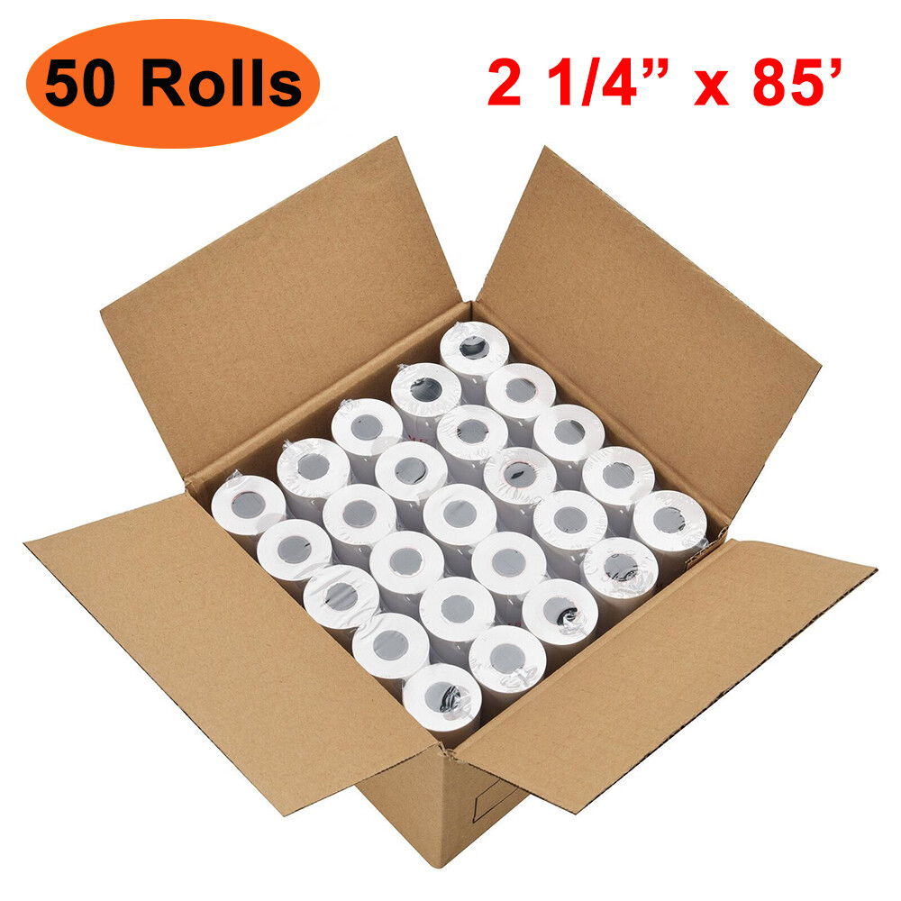 Thermal Printer Paper Rolls MFLABEL 2 1/4" X 50' Thermal Paper Cash Register POS Receipt Paper Credit Card Paper 50 Rolls In | Whizz POS & Register Rolls A4 Thermal Printer Paper - Foto 14