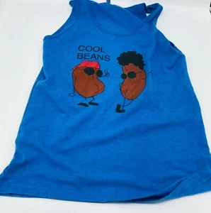 Cooles Beans Tank Top 50/50 American Apparel Blau Medium T-Shirt Royalblau Wortspiel - Bild 1 von 6