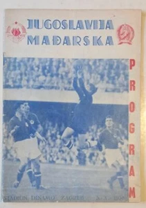 YUGOSLAVIA - HUNGARY 4:4, 1958, FRIENDLY GAME, PROGRAMME - Picture 1 of 3