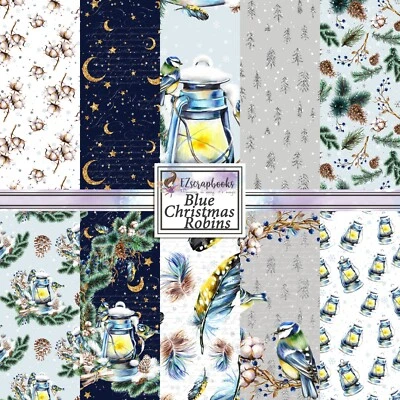 BLUE CHRISTMAS PETIRROJOS - Paquete de papel Foto 1 de 3