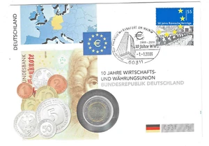 Numisbrief Deutschland 2 Euro Wirtschafts und Währungsunion 2009 - Picture 1 of 1