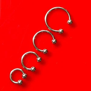 Circular Barbell Horseshoe 16 gauge You Choose Size Body Piercing Septum Ear - Picture 1 of 3