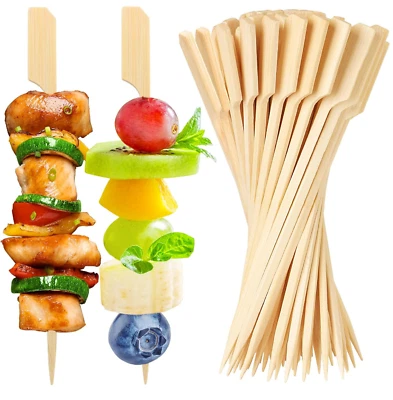 DOUDOULE 200PCS Bamboo Skewers for Appetizers, [6 Inch] Long Cocktail Picks Fancy Toothpi