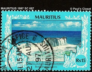 MAURITIUS 1997 SC 697 PROTECCIÓN DEL MEDIO AMBIENTE USADO SIN GOMA MUY FINA - Imagen 1 de 2