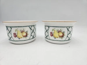 Villeroy & Boch Ramekin Set Of 2 Oven To Table Ware Fruit Pattern - Picture 1 of 5