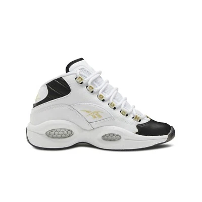 Zapatos Reebok Question Mid (blanco/negro/dorado metálico) para niños de primaria EG6274 Foto 1 de 3