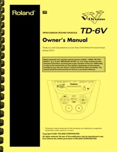 Roland TD-6V Percussion Drum Modul Bedienungsanleitung - Bild 1 von 1