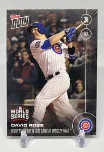2016 Topps Now #647 David Ross Delivers Key RBI In Last Game Cubs World Series