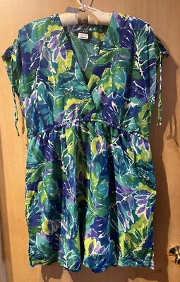 Ralph Lauren Cover up Dress 热带印花 farrah XL — 第 1/4 张图片