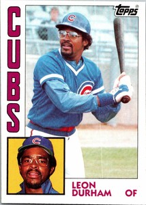 1984 Topps Baseball Card Leon Durham Outfield Chicago Cubs sk0829