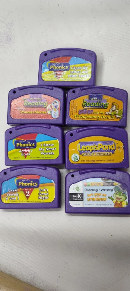 Lot of 7 LeapFrog LeapPad Explorer Game Cartridges Pixar Cars, Toy Story, Nemo - Image 1 of 1
