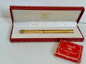 CARTIER Must de Cartier OVAL Vendome Trinity FOUNTAIN PEN in BOX - Picture 1 of 13