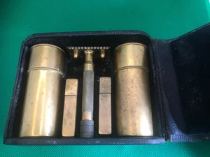 Vintage 1930’s Gillette Razor Travel Combination Set - Brass - Picture 1 of 12